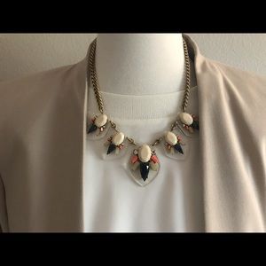 Acrylic clear resin bib statement necklace